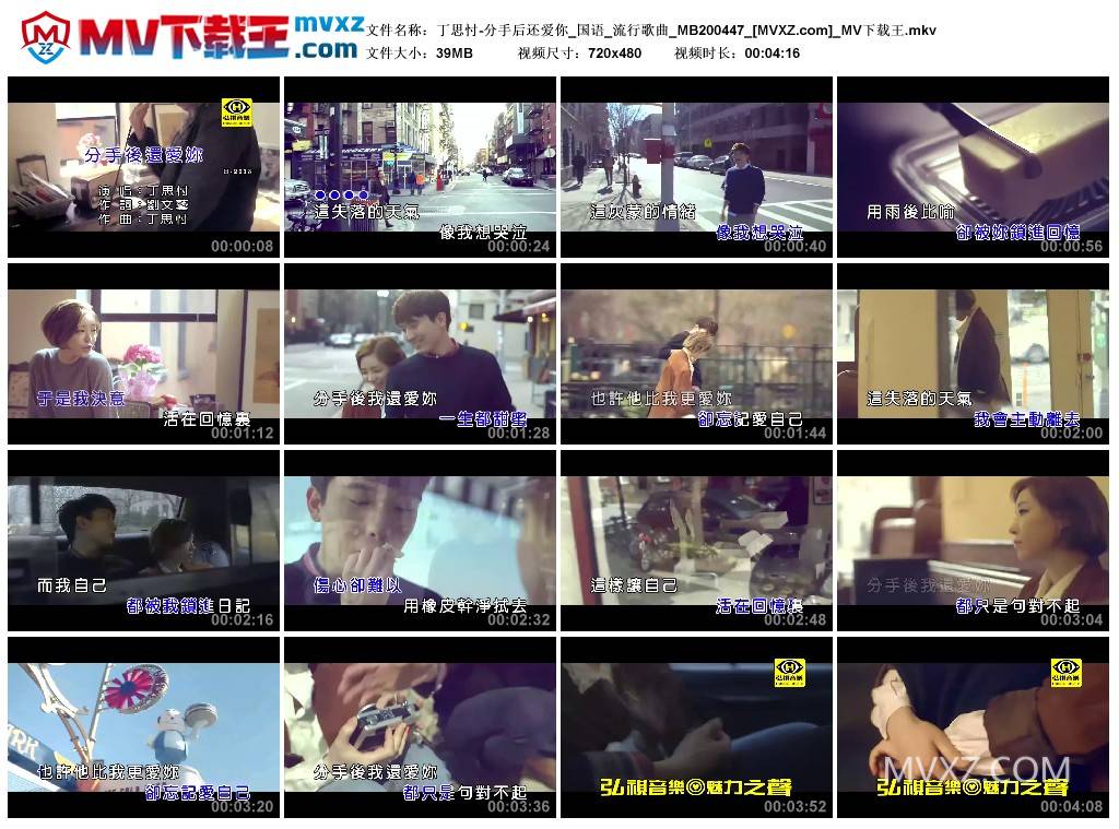 丁思忖-分手后还爱你_国语_流行歌曲_MB200447